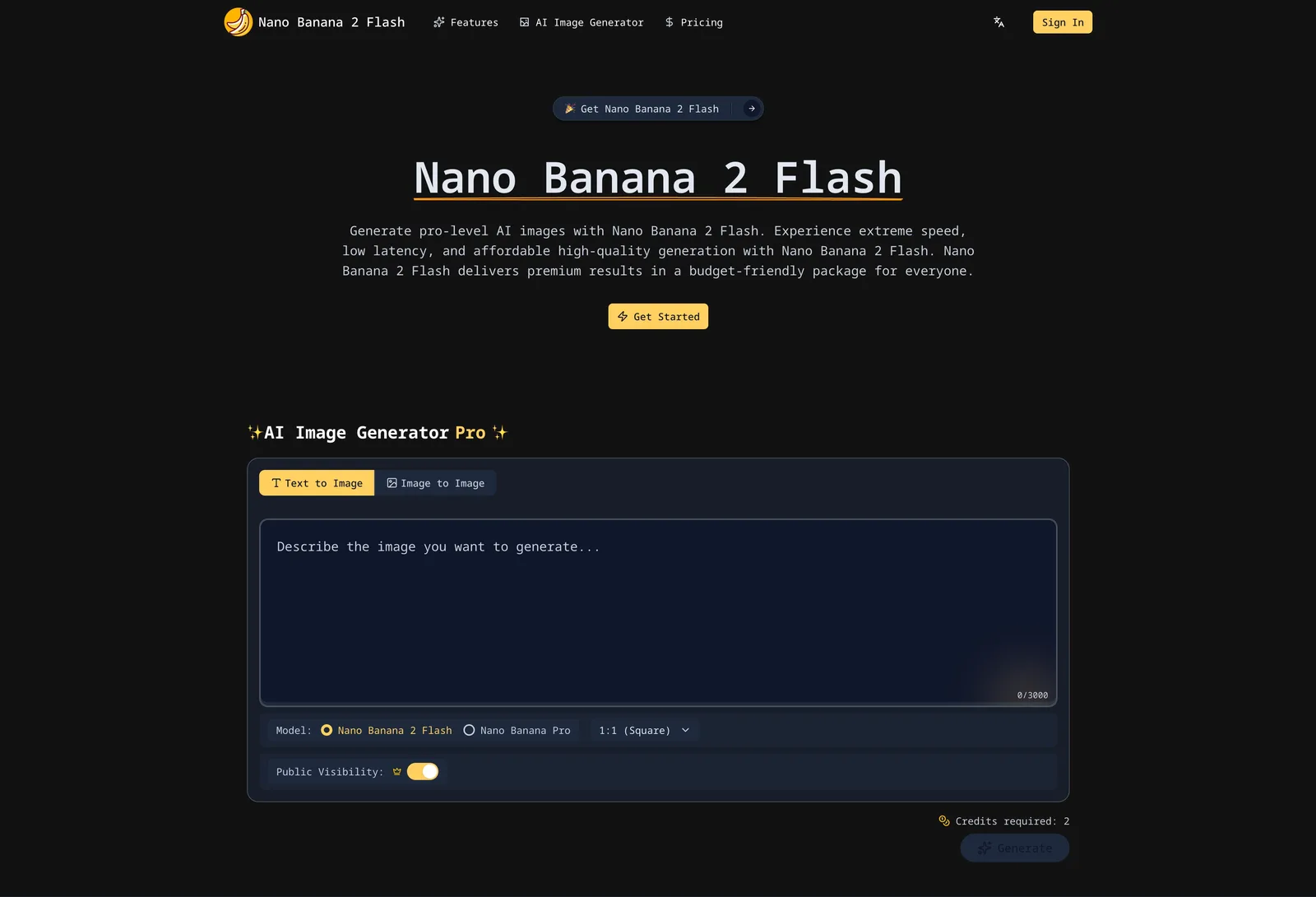 Nano Banana 2 Flash screenshot 1
