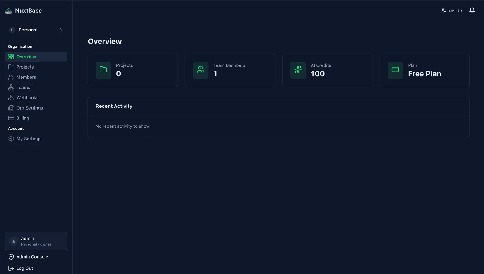 NuxtBase screenshot 1