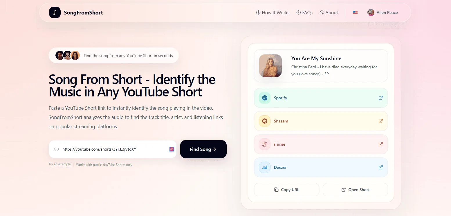 SongFromShort screenshot 1