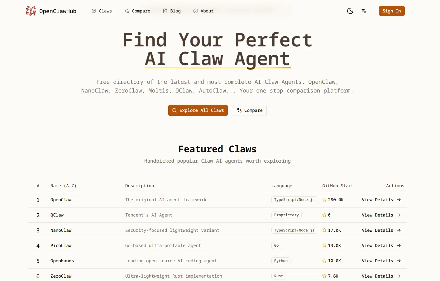 openclaw hub screenshot 1