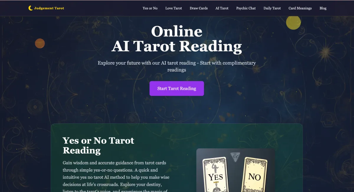 Judgement Tarot screenshot 1