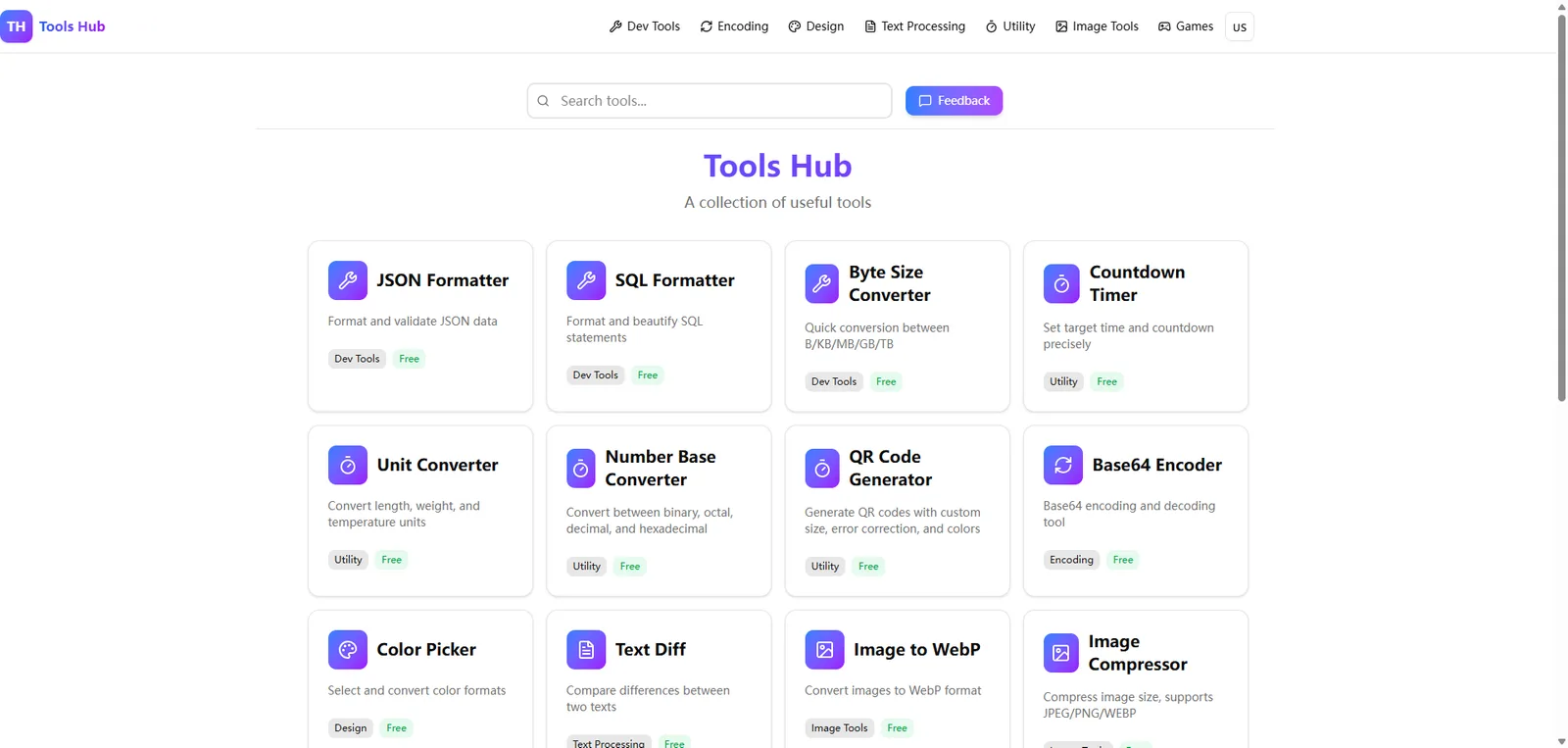 dev tools hub screenshot 1
