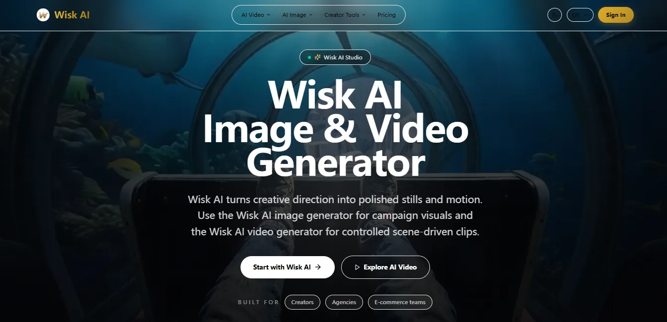 Wisk AI IMAGE and Video genetator screenshot 1