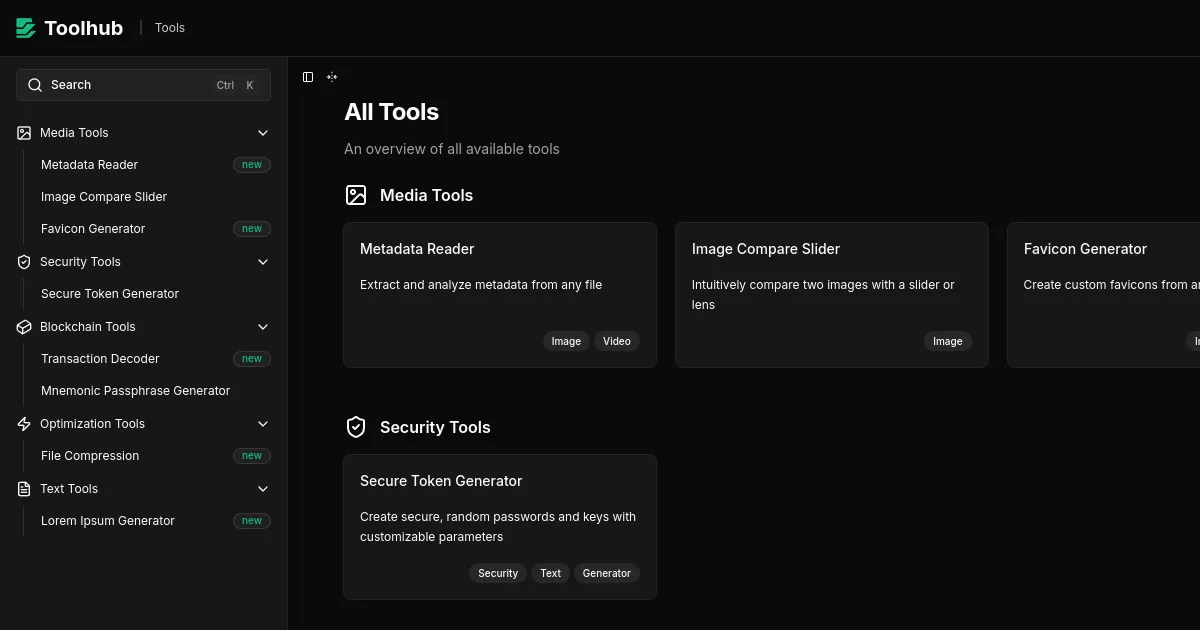 Toolhub - Powerful Tools for Creators screenshot 1