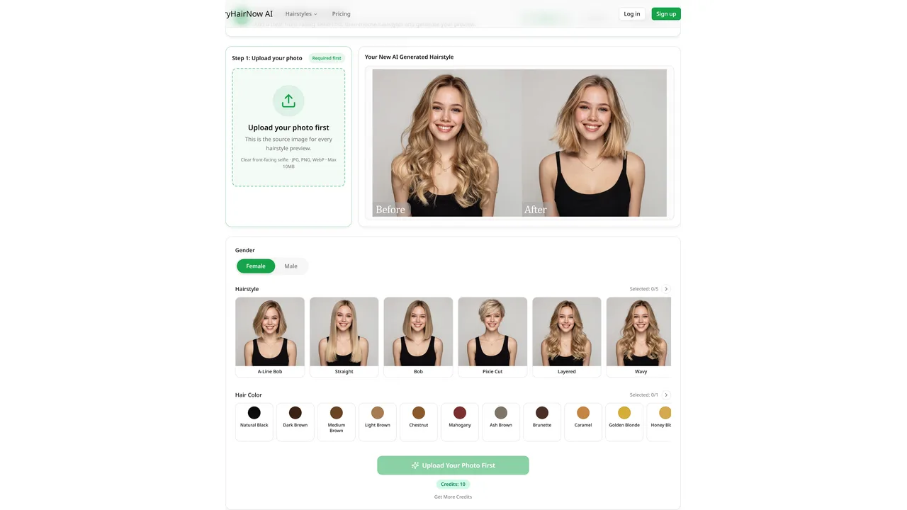 TryHairNow screenshot 1