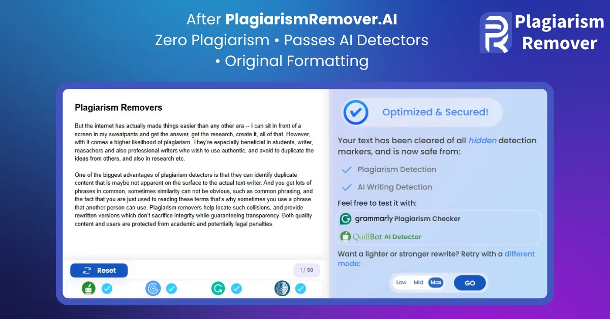 PlagiarismRemover.AI - Plagiarism Remover screenshot 1