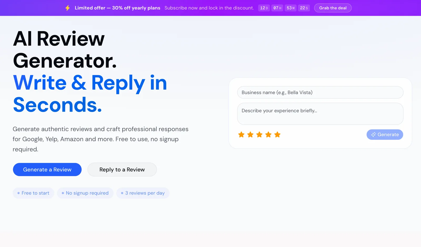 aireviewgenerator screenshot 1