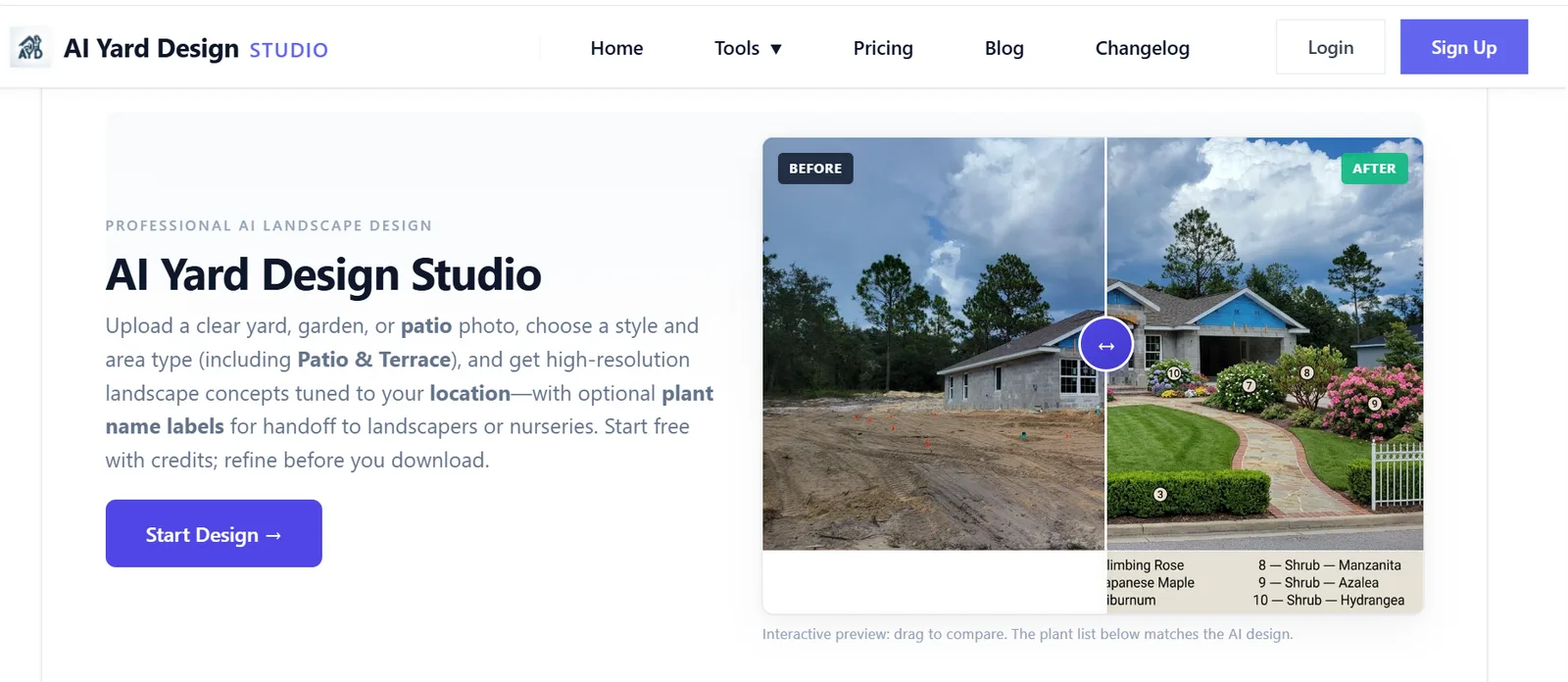 AI Yard Design Studio screenshot 1