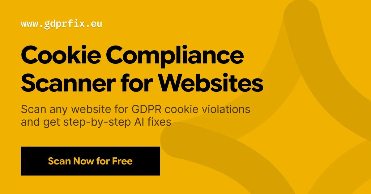 GDPR Fix — GDPR & ePrivacy Cookie Compliance Scanner with AI Fixes screenshot 1