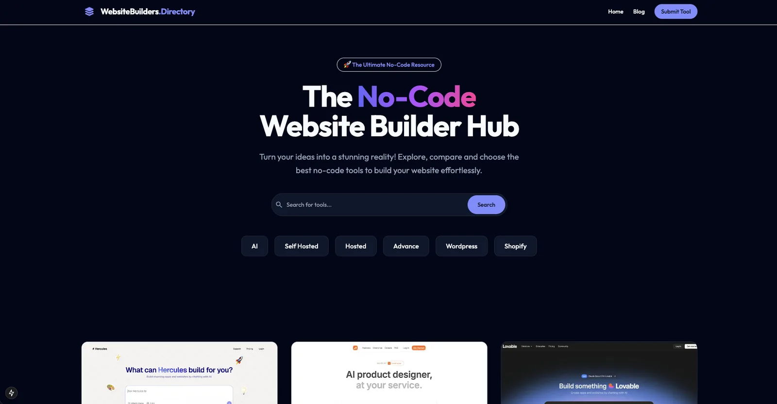 Website Builders Directory screenshot 1