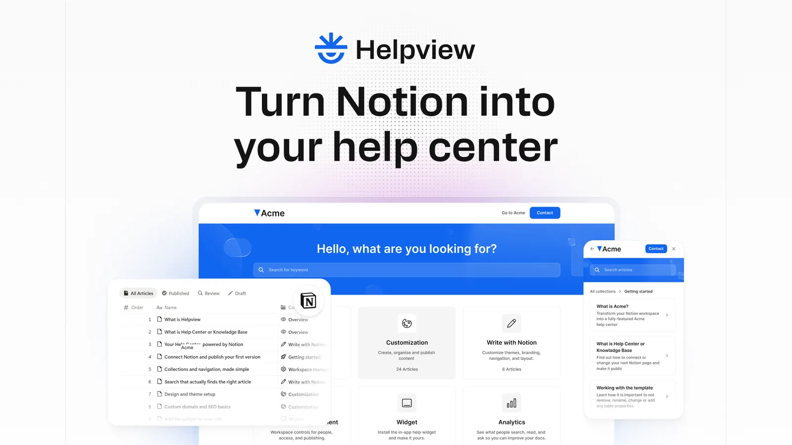Helpview screenshot 1