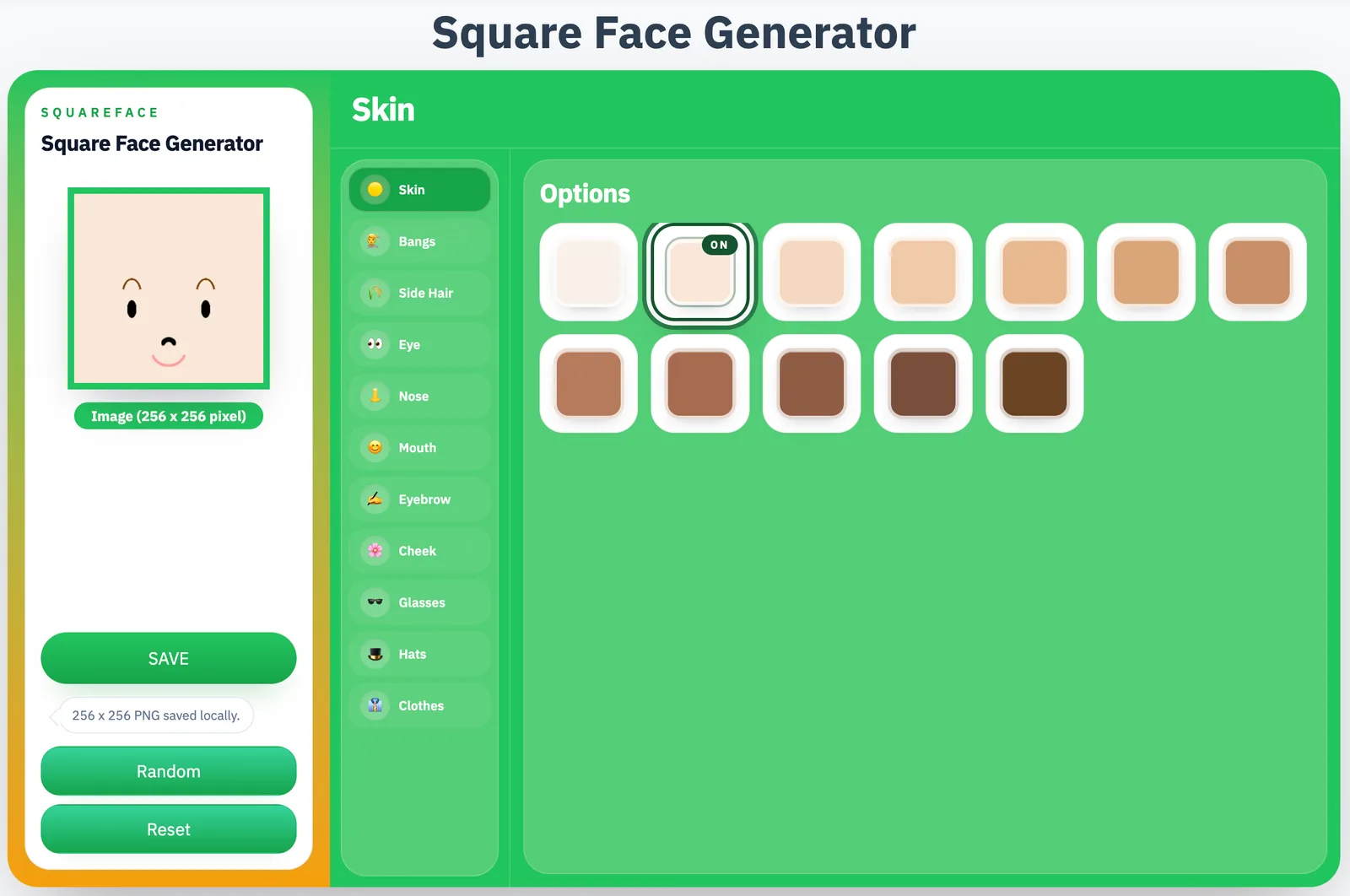 Square Face Generator screenshot 1