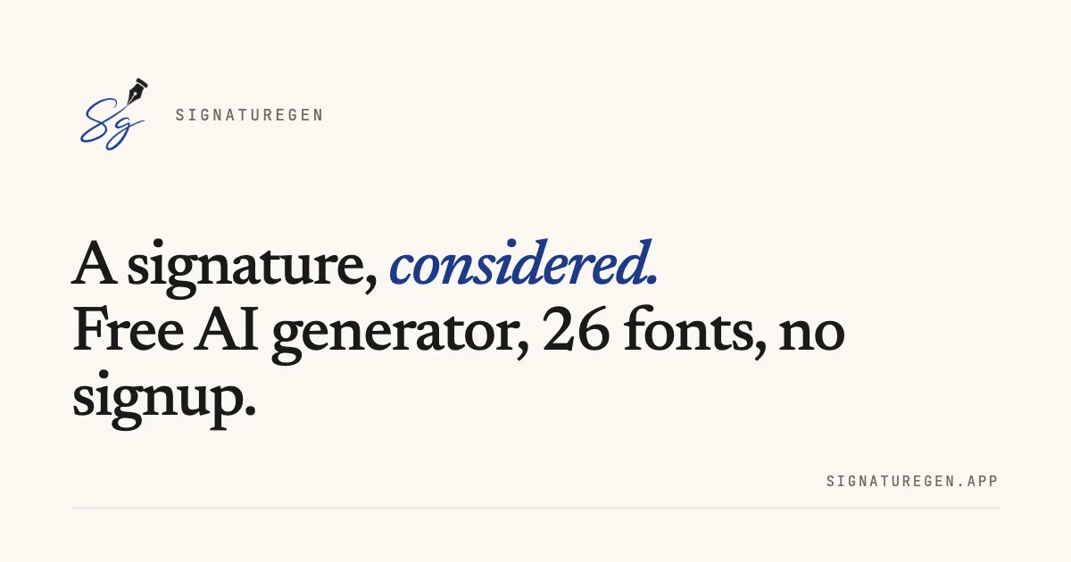Signaturegen screenshot 1