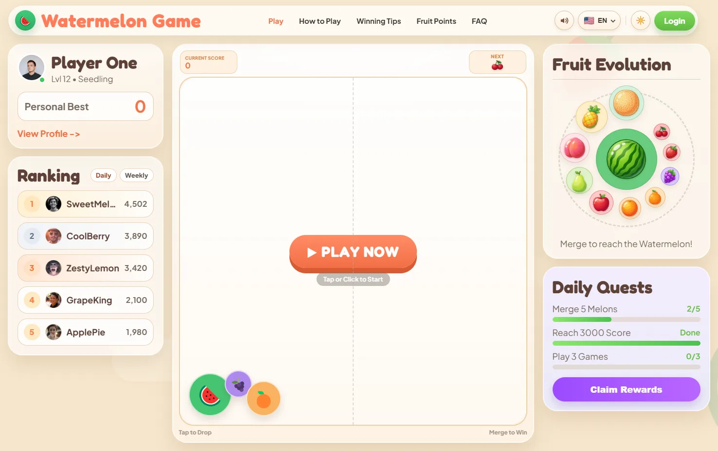 Watermelon Game screenshot 1