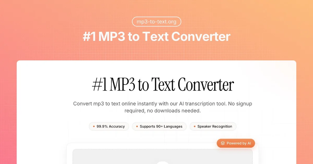 #1 MP3 to Text Converter screenshot 1