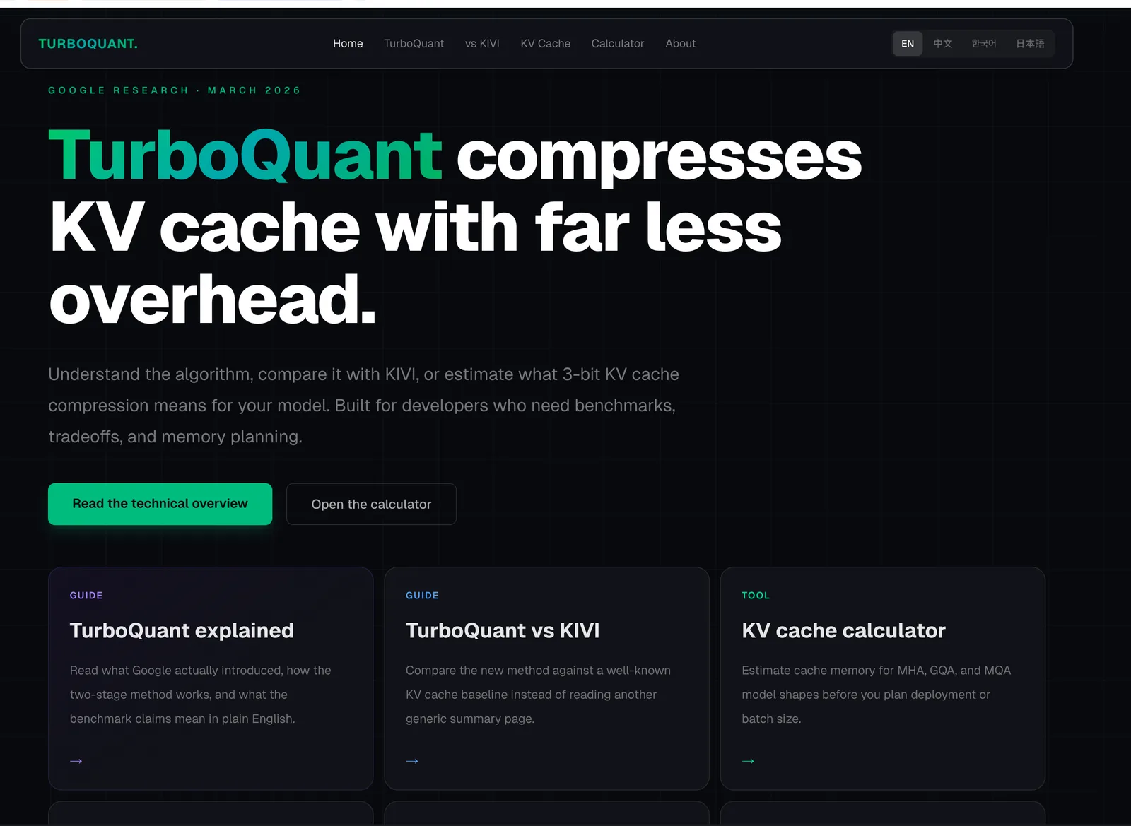 Google TurboQuant Explained — Algorithm, Benchmarks & Tools screenshot 1