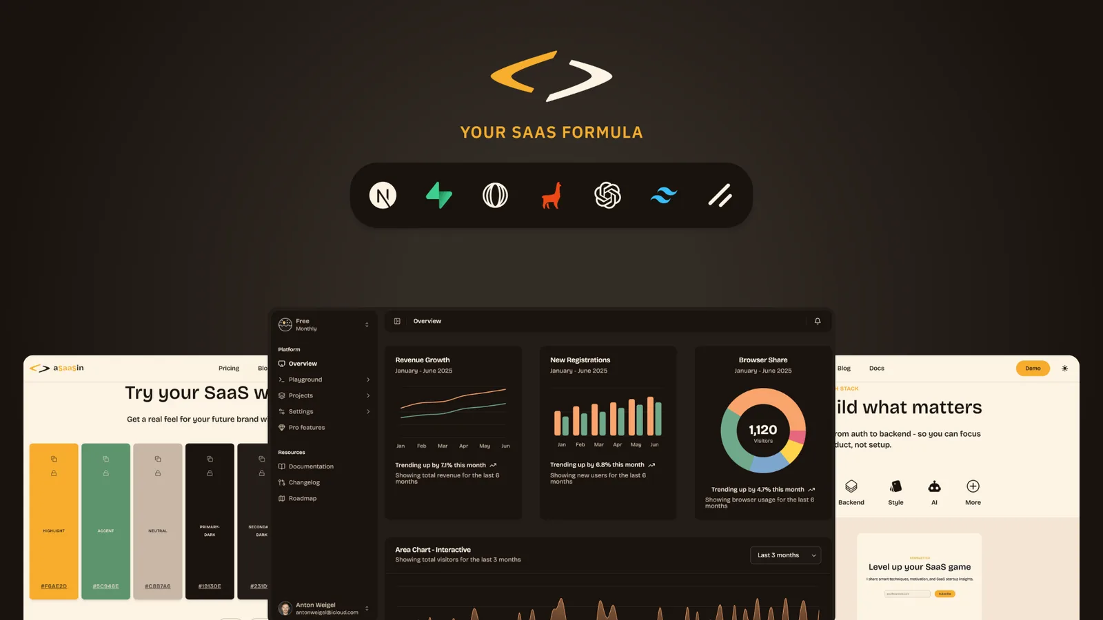 aSaaSin - Next.js, Supabase & AI SaaS Starter screenshot 1