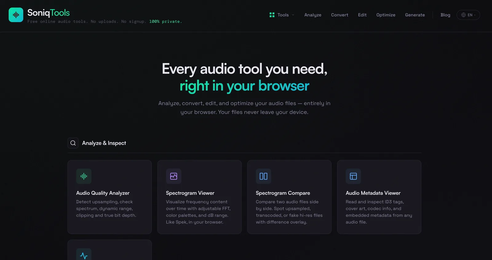 SoniqTools screenshot 1