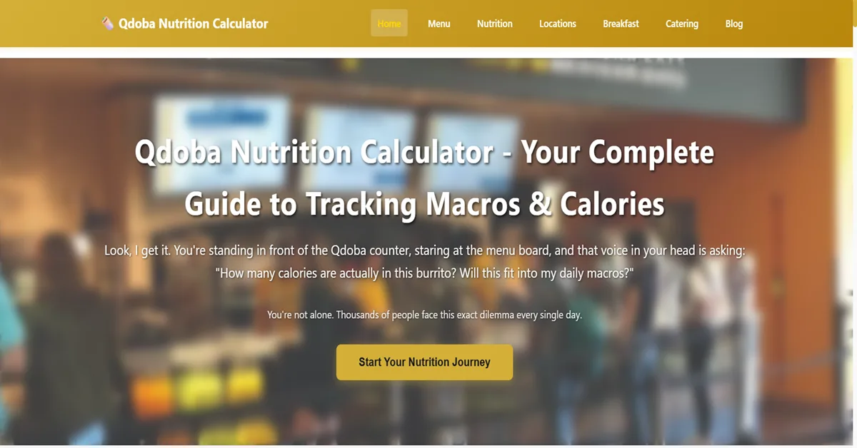 Qdoba Nutrition Calculator screenshot 1