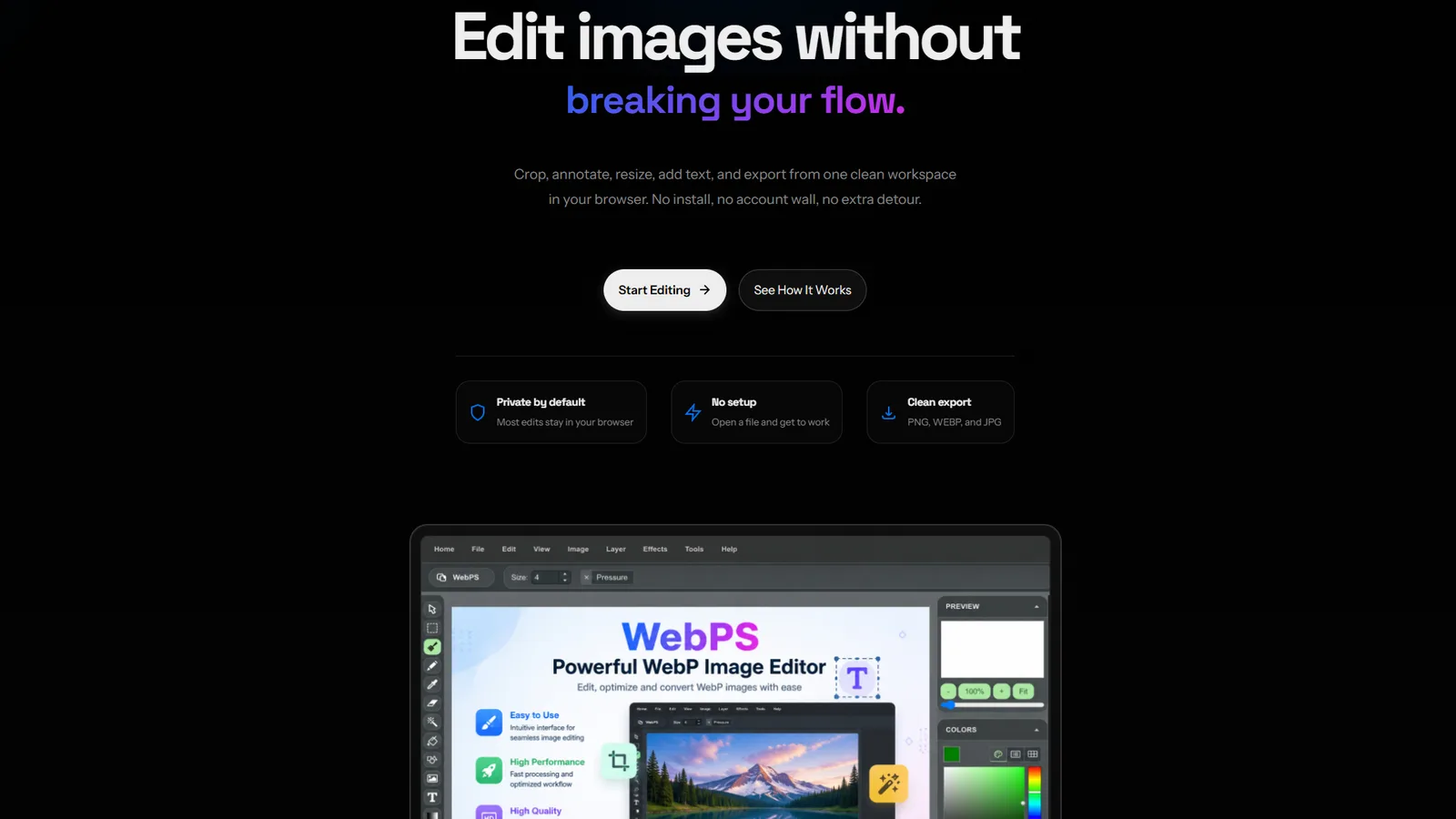 WebPS screenshot 1