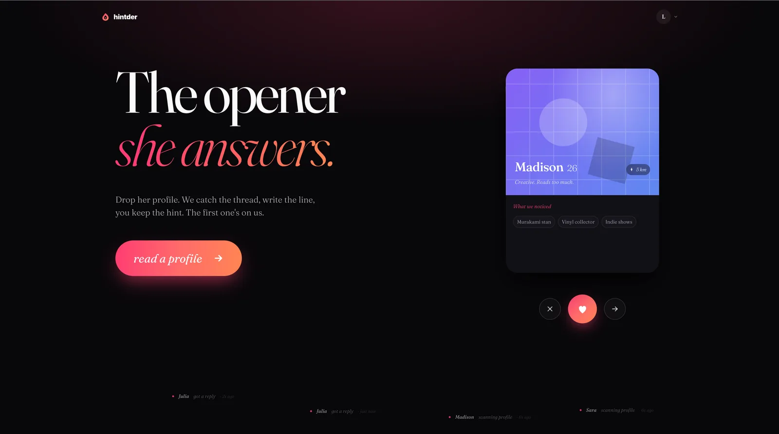 Hintder AI screenshot 1