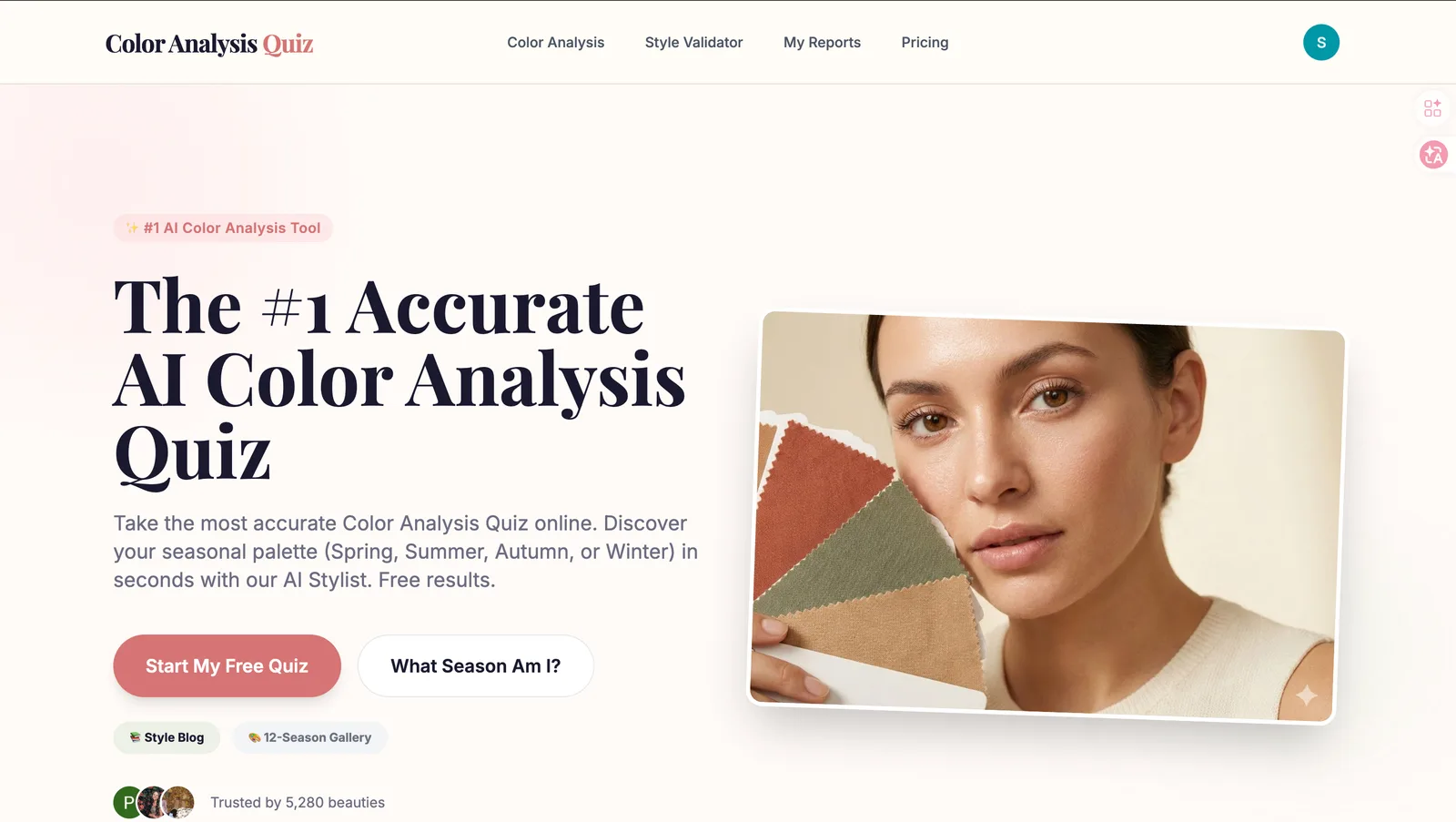 Color Analysis Quiz screenshot 1