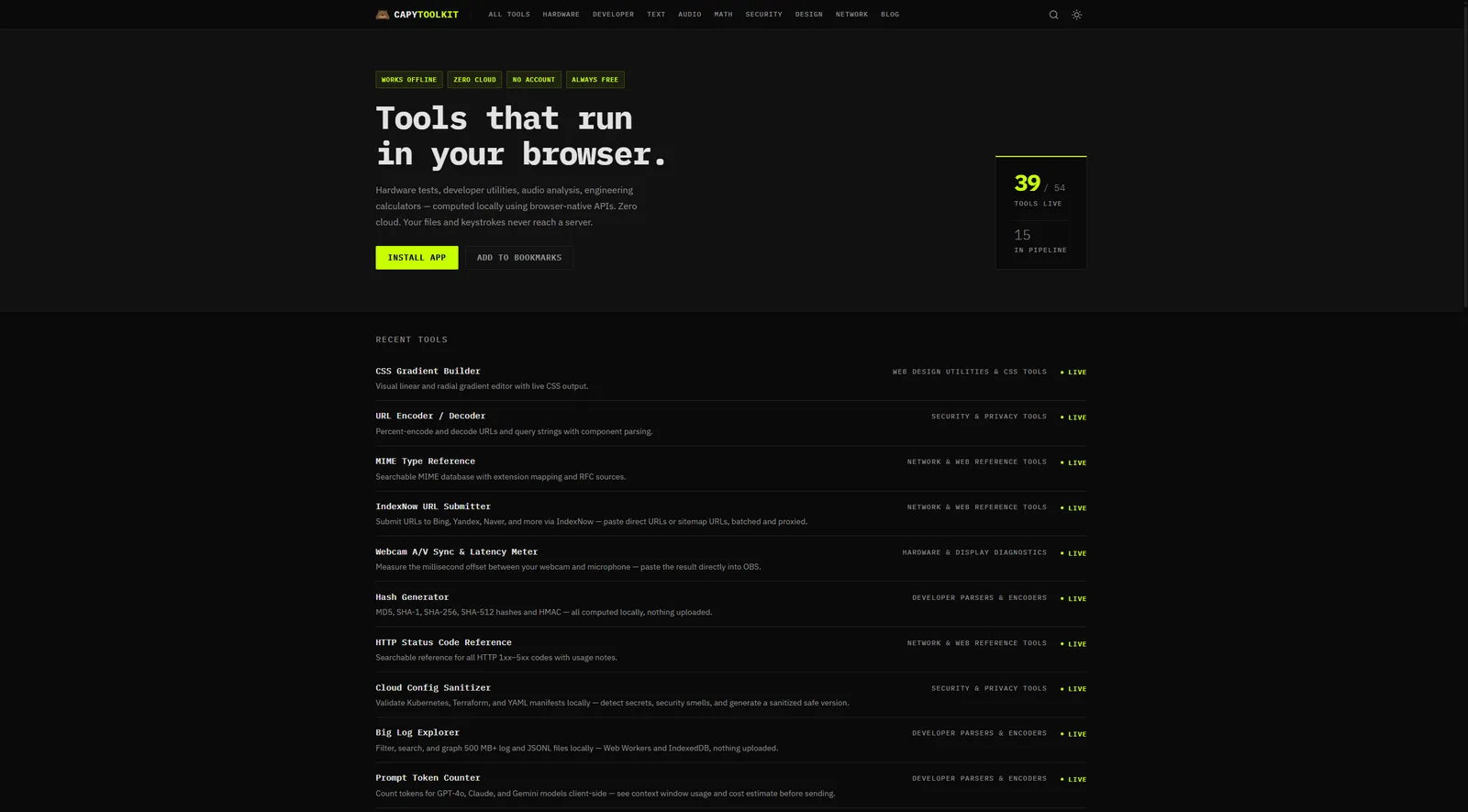 CapyToolkit screenshot 1