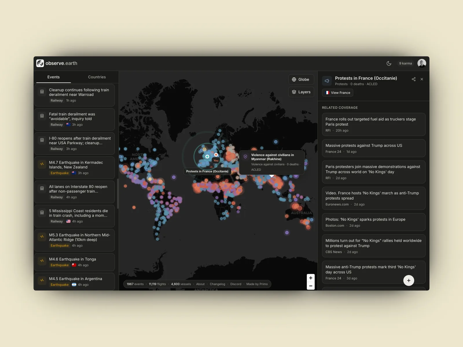 ObserveEarth screenshot 1
