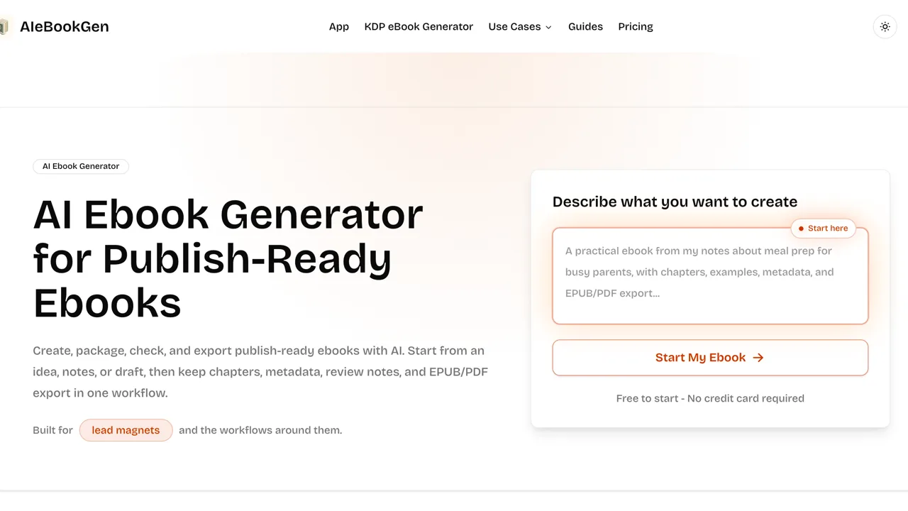 AIeBookGen screenshot 1