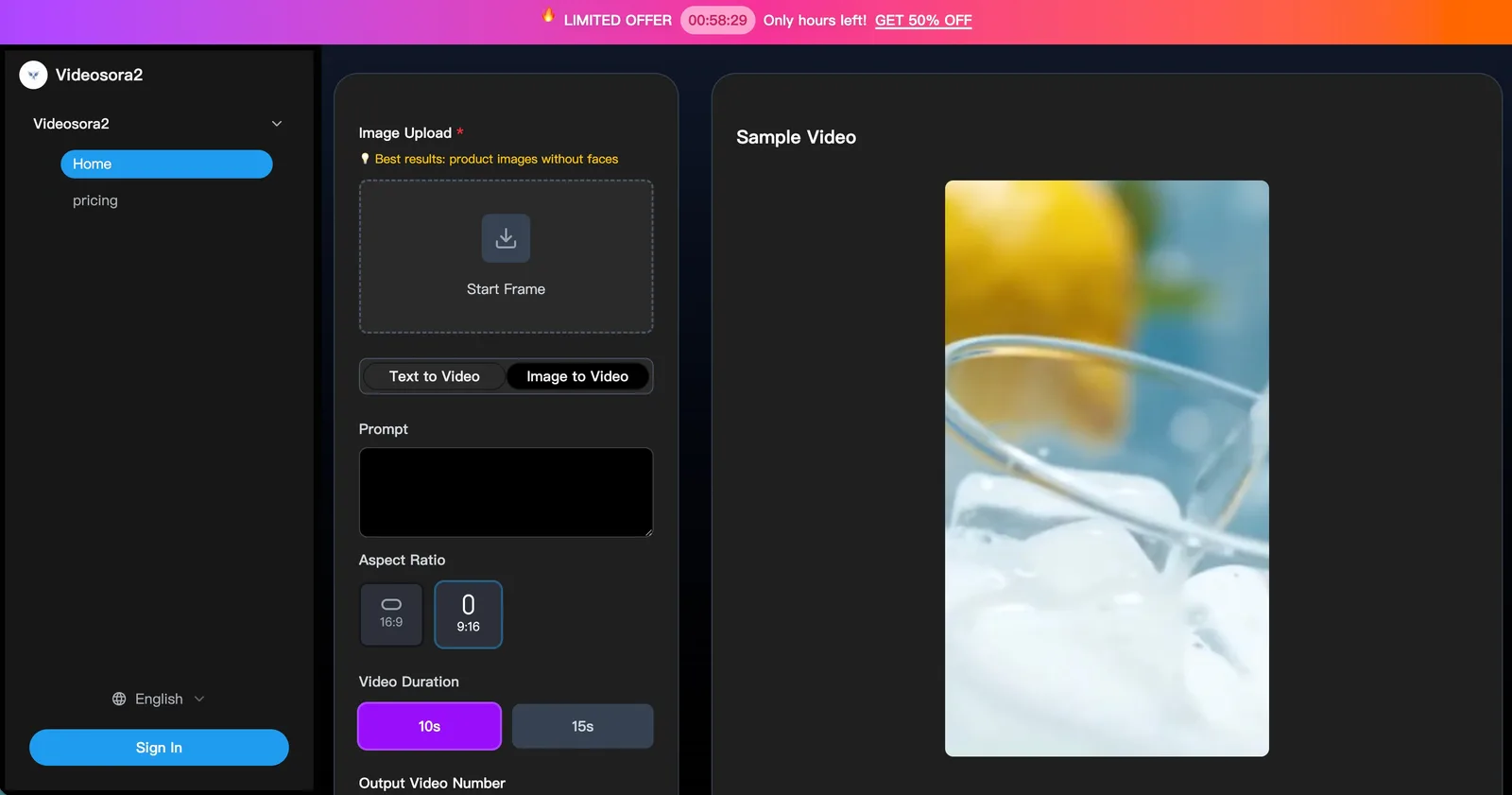 Videosora2 screenshot 1