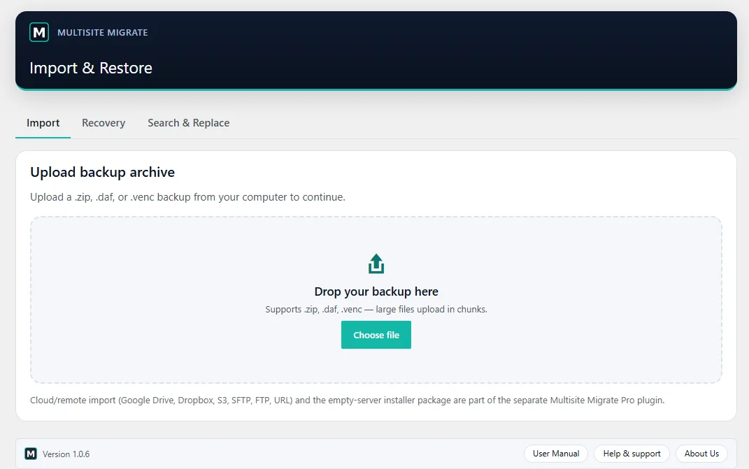 Multisite Migrate screenshot 4