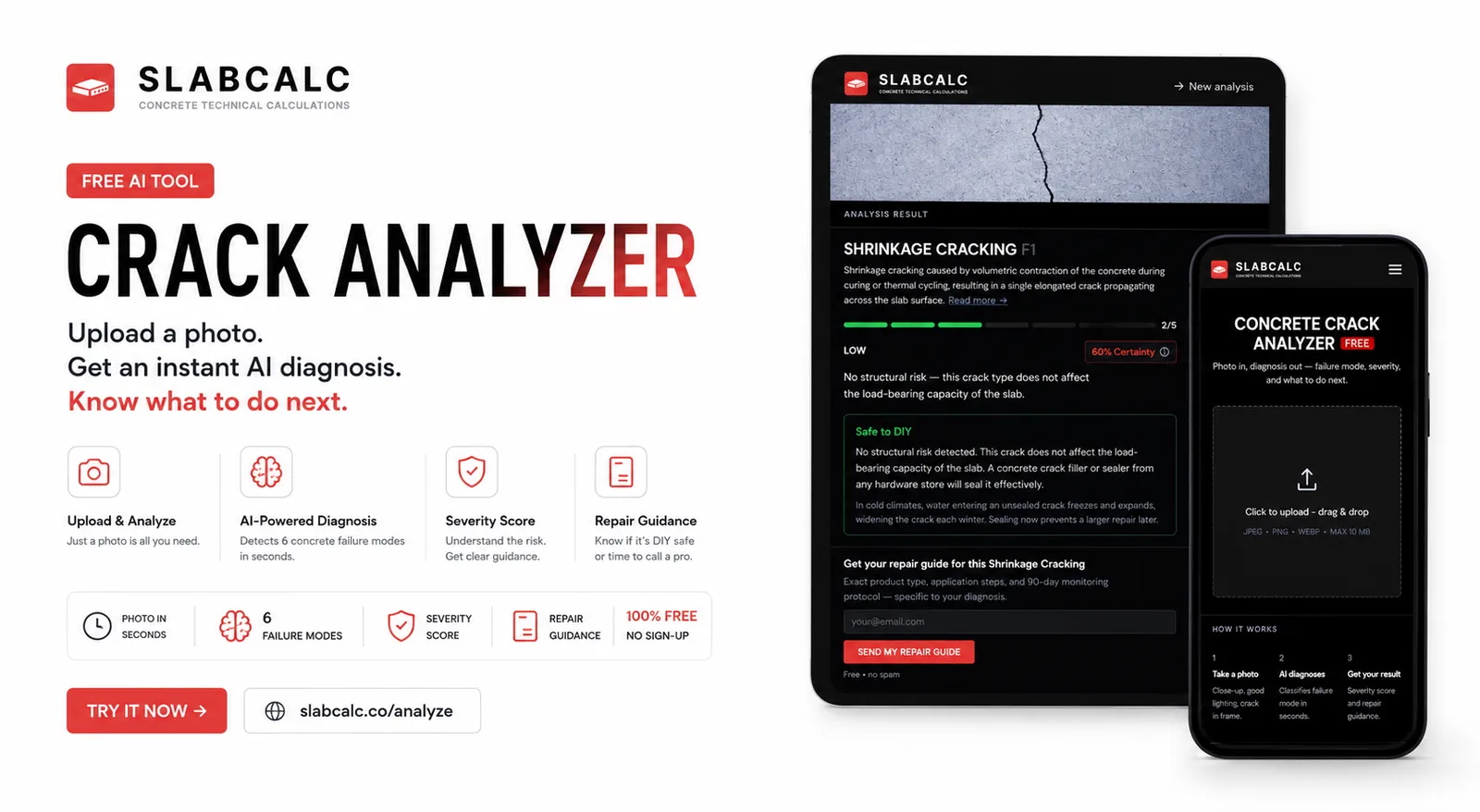 Slabcalc - Concrete Crack Analyzer screenshot 1