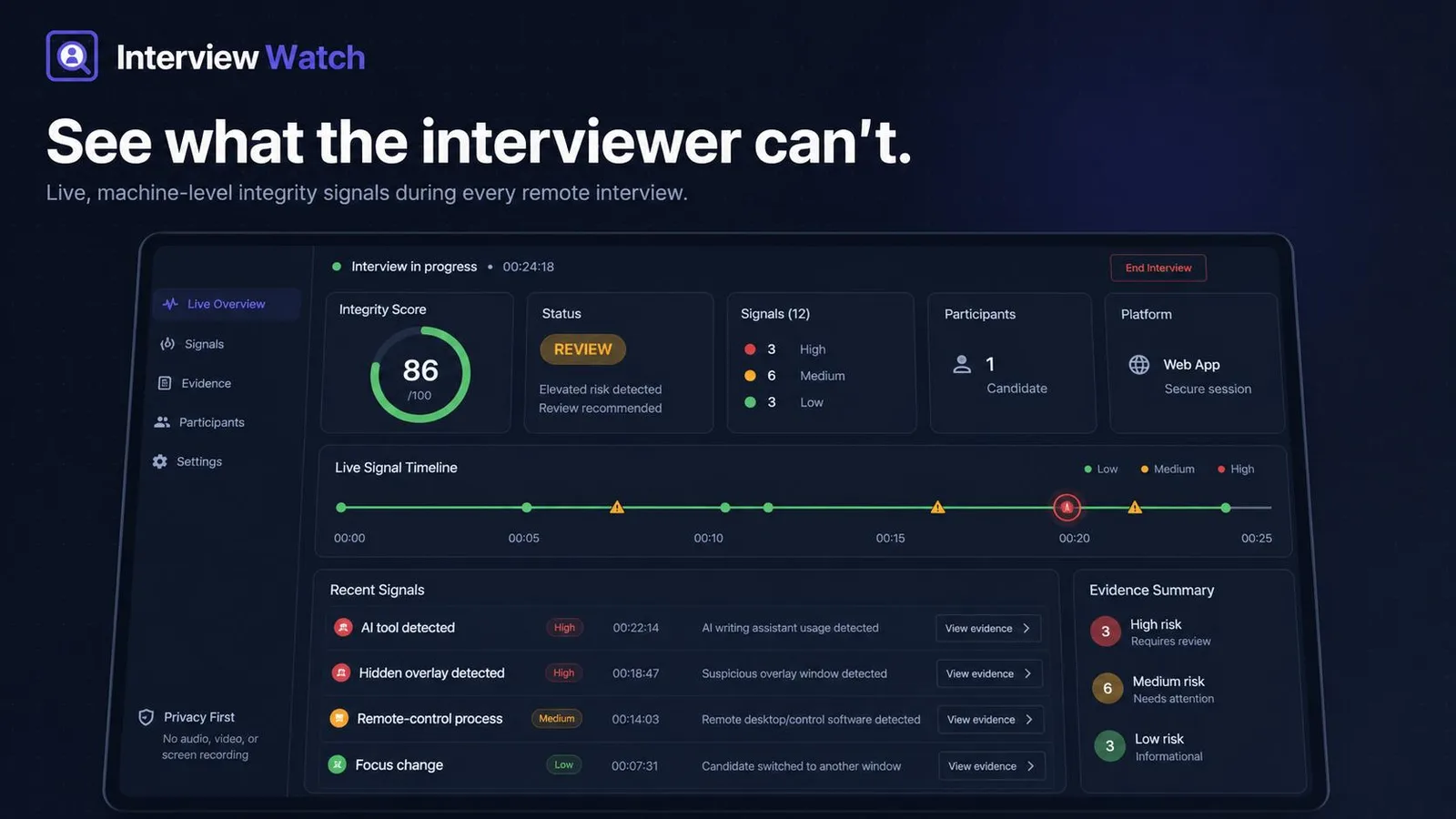 InterviewWatch screenshot 2