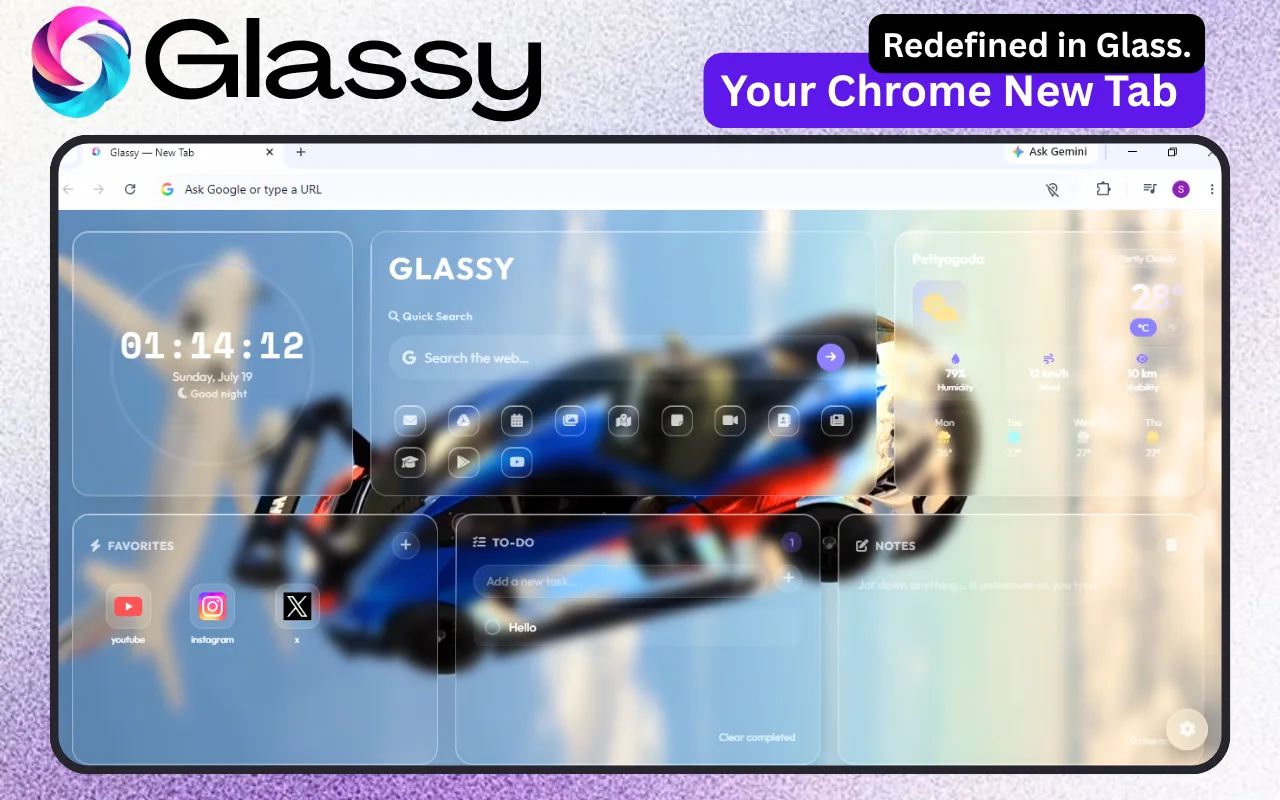 Glassy screenshot 2