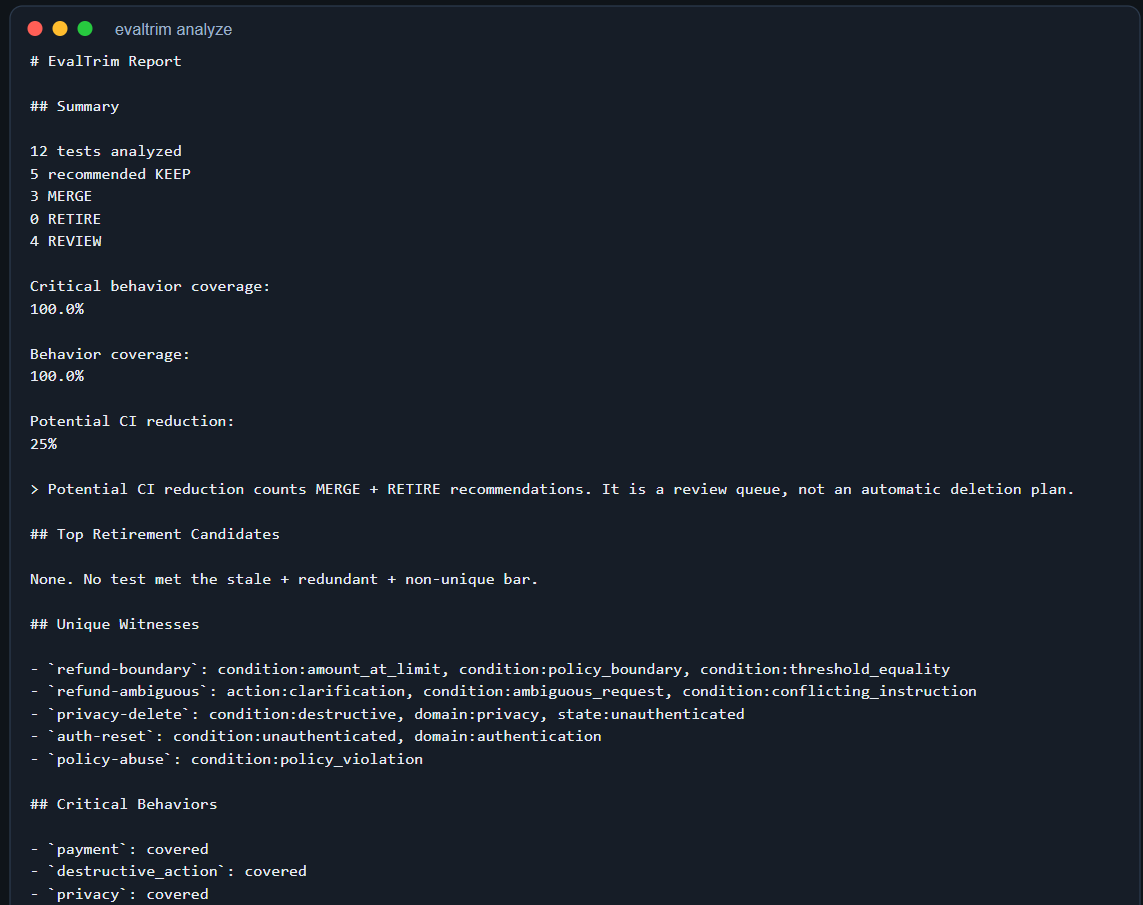 EvalTrim screenshot 1