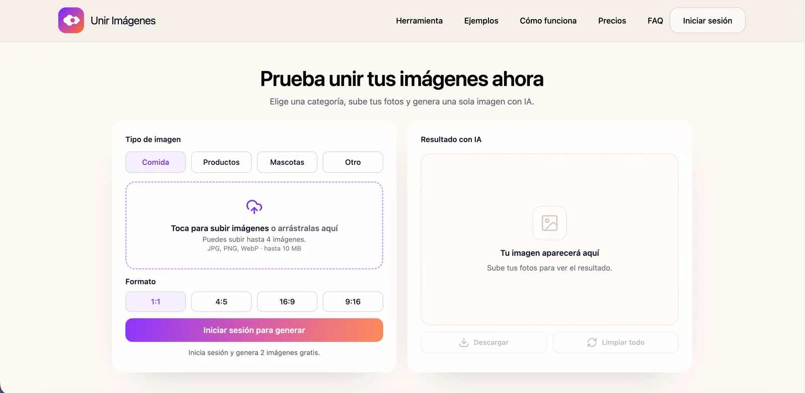 Unir Imágenes screenshot 2