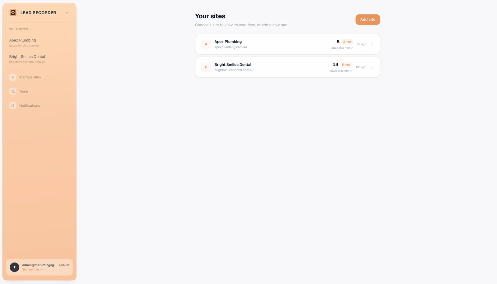 Leadrecorder screenshot 3