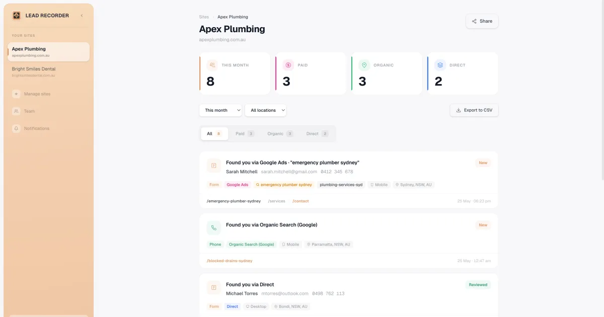 Leadrecorder screenshot 1