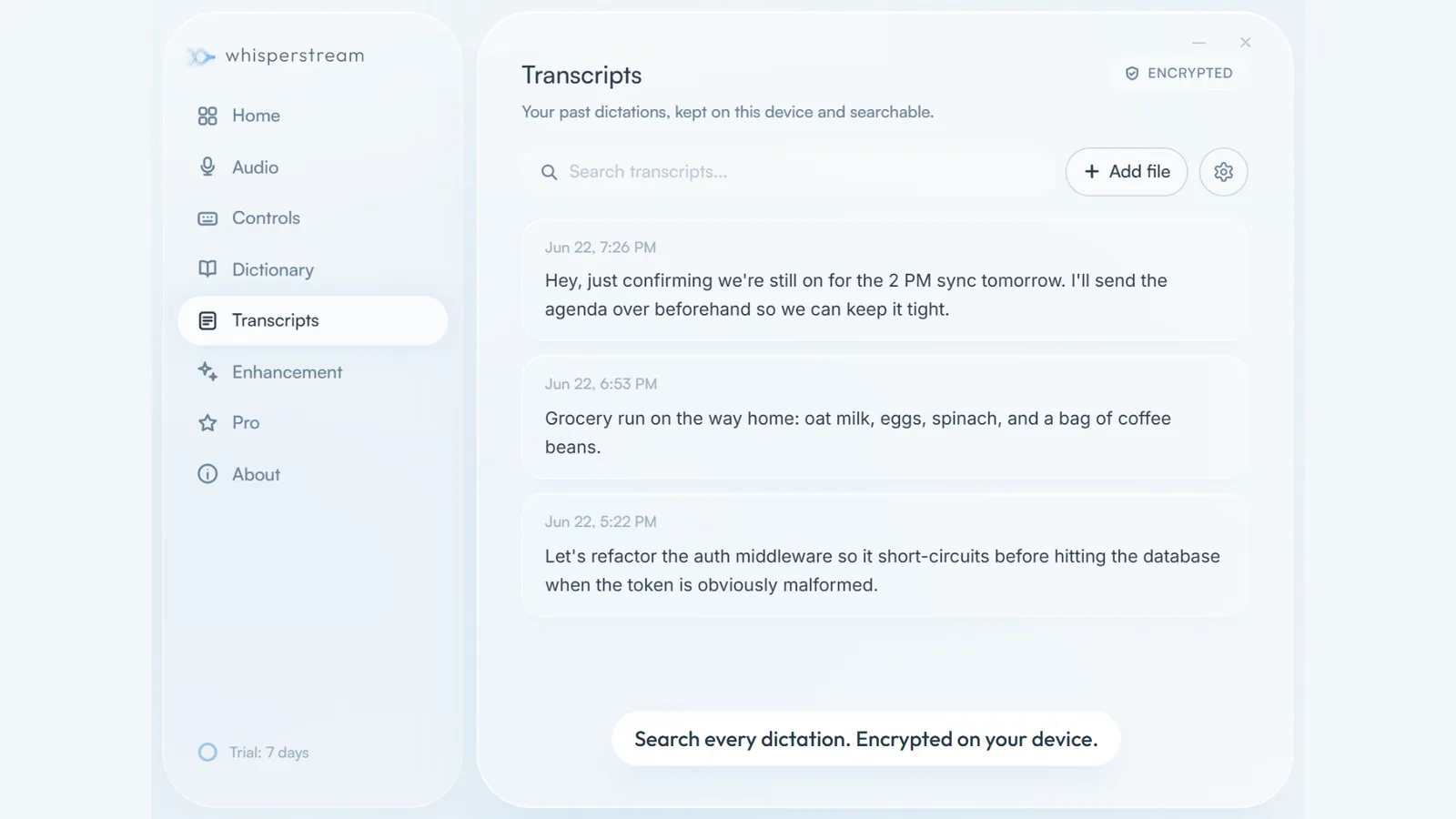 Whisperstream screenshot 6