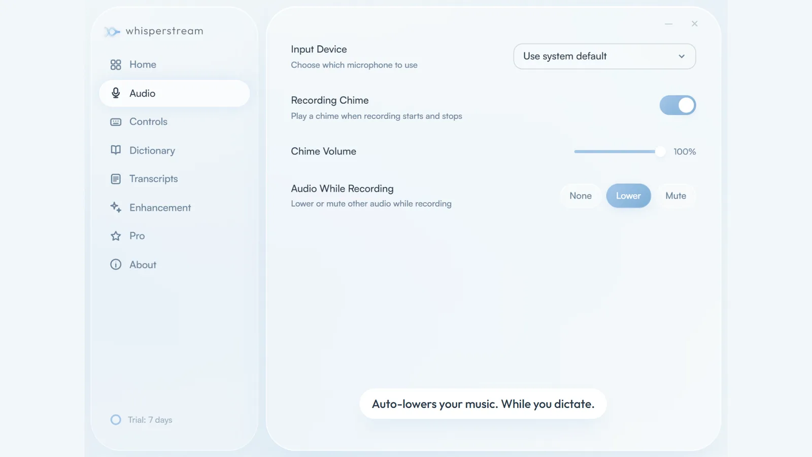 Whisperstream screenshot 2