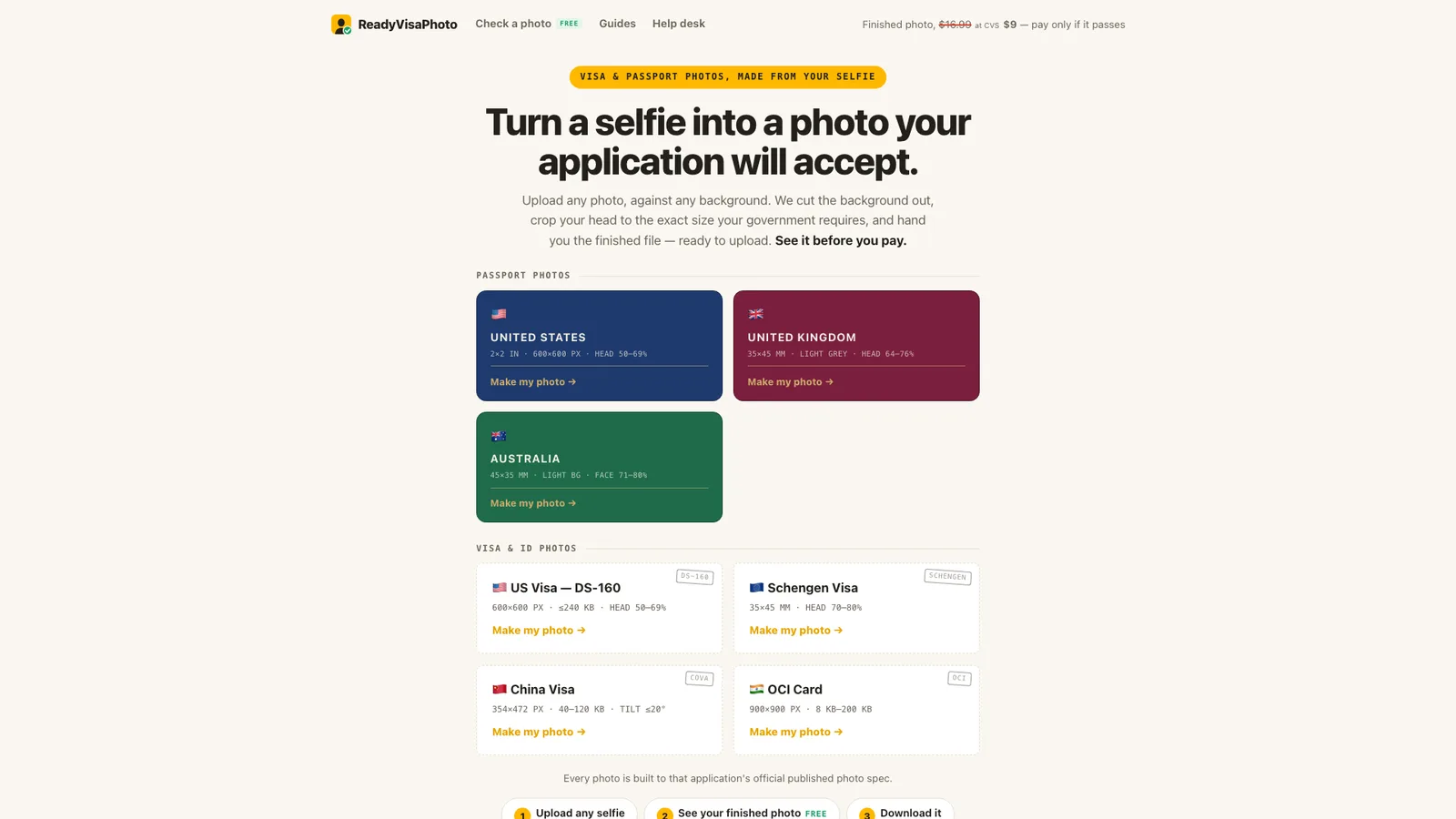 Readyvisaphoto screenshot 2