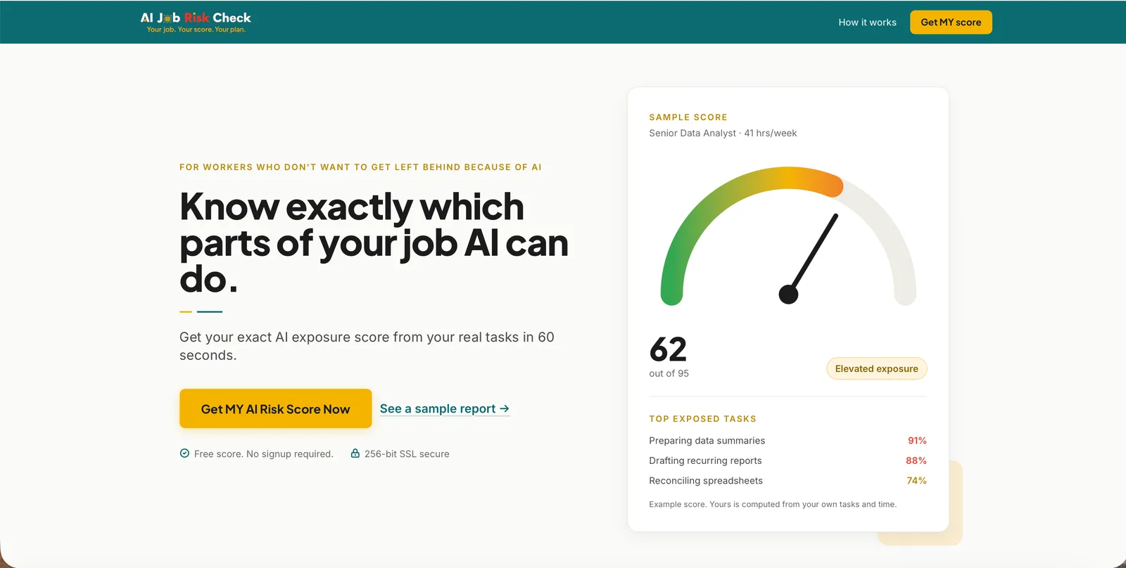 Aijobriskcheck screenshot 1