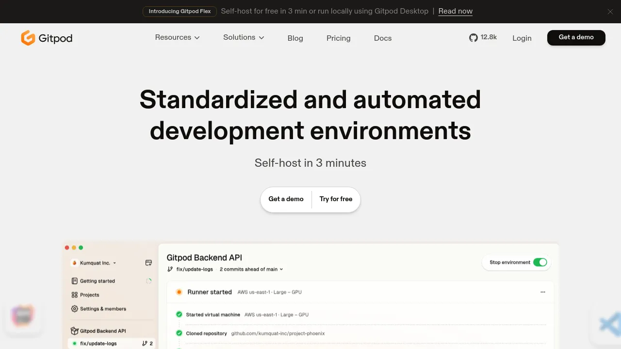 Gitpod screenshot 1