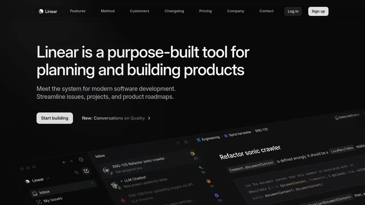 Linear screenshot 1