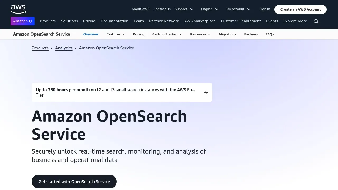 AWS OpenSearch screenshot 1