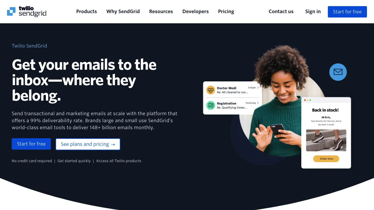 SendGrid screenshot 1