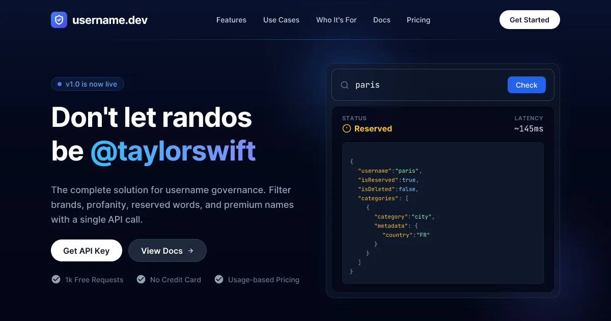 username.dev screenshot 1
