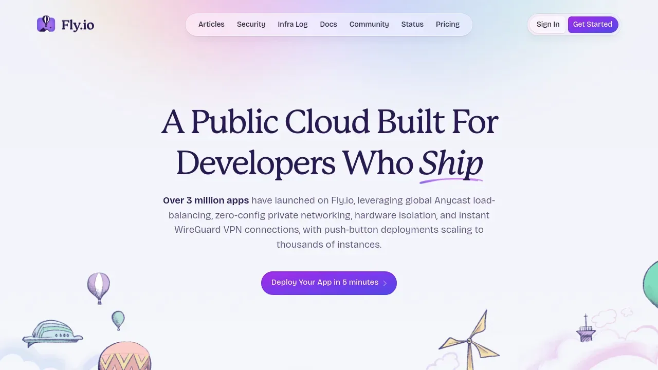 Fly.io screenshot 1