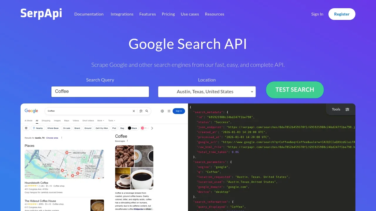 SerpApi screenshot 1