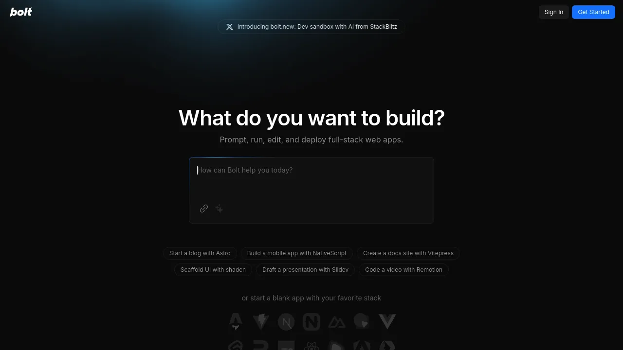 bolt.new screenshot 1